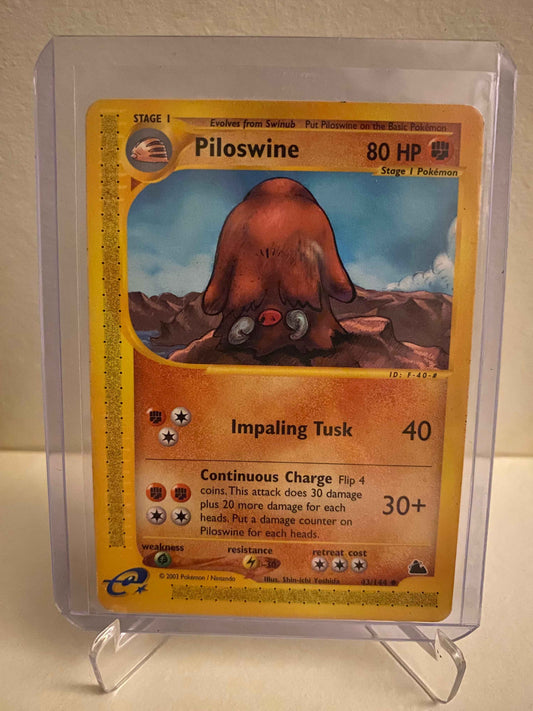Pokemon kort Skyridge - Piloswine (43/144) - Pokedexet