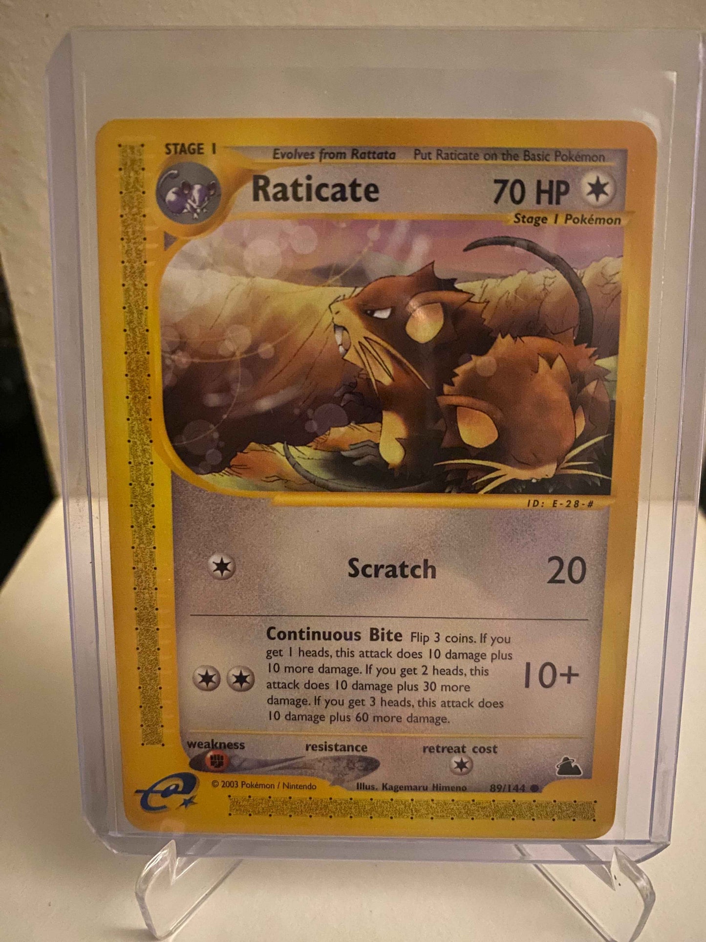 Pokemon kort Skyridge - Raticate (89/144) - Pokedexet