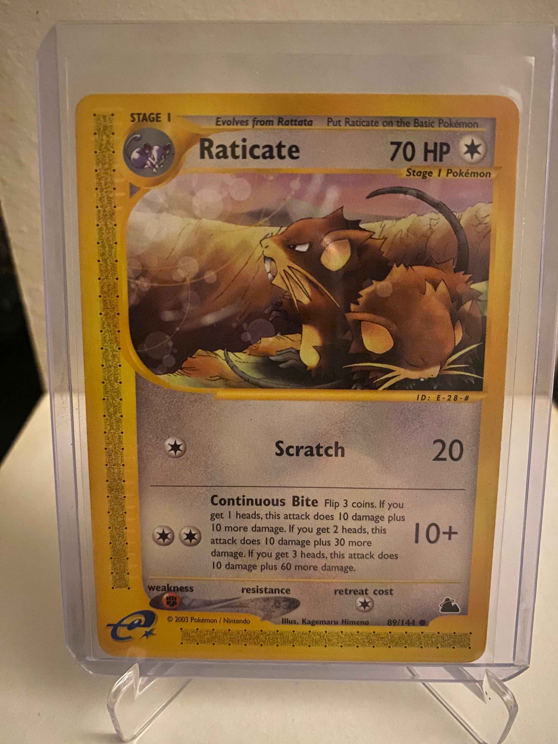 Pokemon kort Skyridge - Raticate (89/144) - Pokedexet