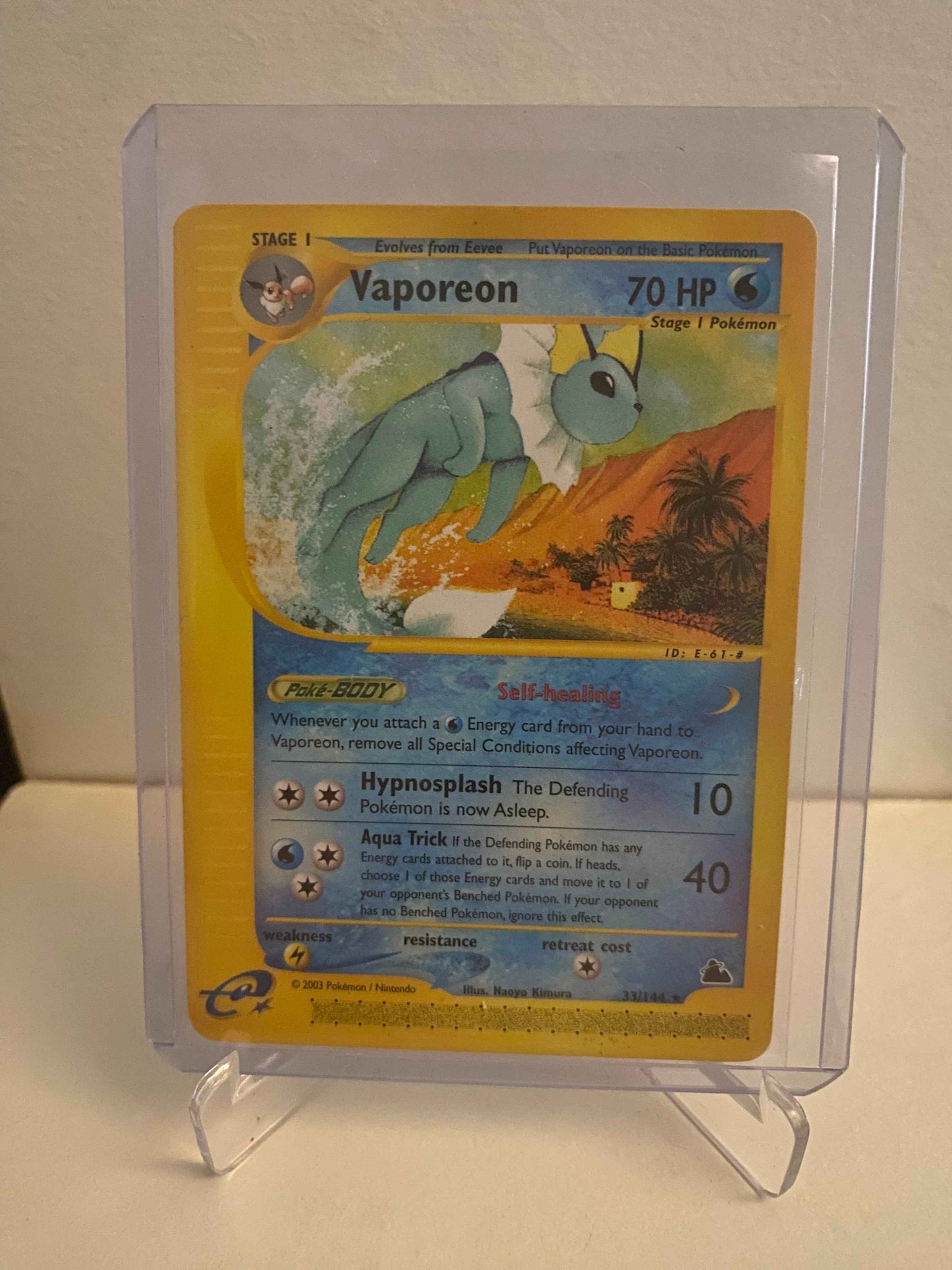 Pokemon kort Skyridge - Vaporeon (33/144) - Pokedexet