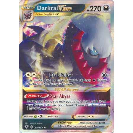 Pokemon kort Sword & Shield Astral Radiance - Darkrai VSTAR (99/189) - Pokedexet