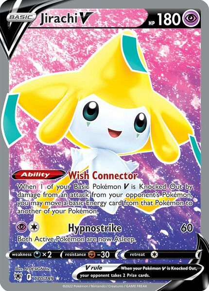 Pokemon Sword & Shield Astral Radiance Jirachi V Full Art (170/189)