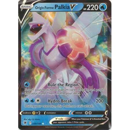 Pokemon kort Sword & Shield Astral Radiance - Origin Forme Palkia V (39/189) - Pokedexet