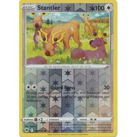 Pokemon kort Sword & Shield Astral Radiance - Stantler Reverse Holofoil (125/189) - Pokedexet