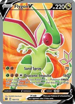Pokemon kort Sword & Shield Brilliant Stars - Flygon V Full Art (164/172) - Pokedexet