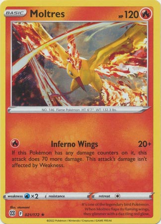 Pokemon Sword & Shield Brilliant Stars Moltres Holofoil (21/172)