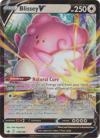 Pokemon Sword & Shield Chilling Reign Blissey V (119/198)