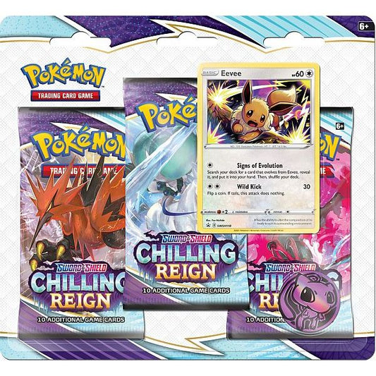 Pokemon Sword & Shield Chilling Reign (Eevee) 3-Pakke Blister