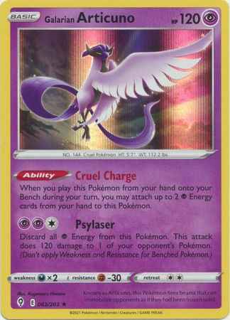 Pokemon Sword & Shield Evolving Skies - Galarian Articuno Holofoil (63/203)