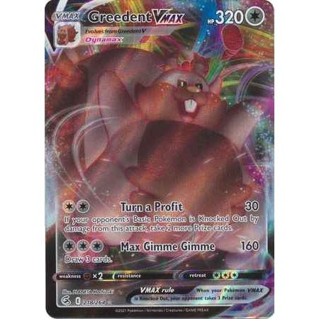 Pokemon kort Sword & Shield Fusion Strike - Greedent VMAX (218/264) - Pokedexet