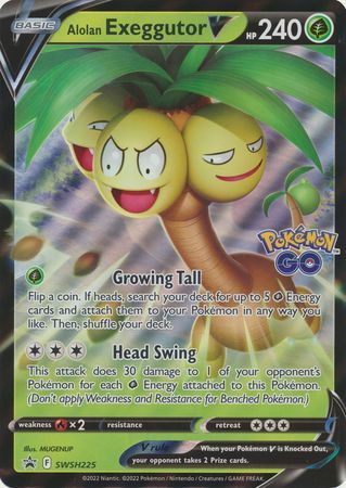 Pokemon Sword & Shield Promo Kort Alolan Exeggutor V (225)