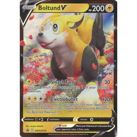 Pokemon kort Sword & Shield Promo Kort - Boltund V (219) - Pokedexet