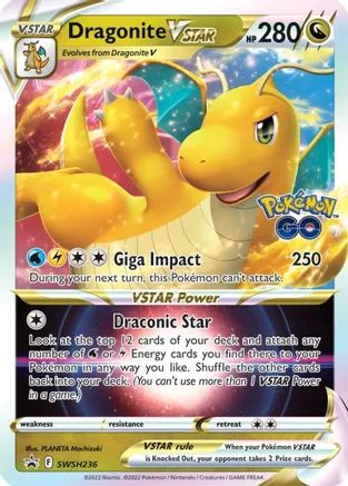 Pokemon Sword & Shield Promo Kort Dragonite Vstar (236)