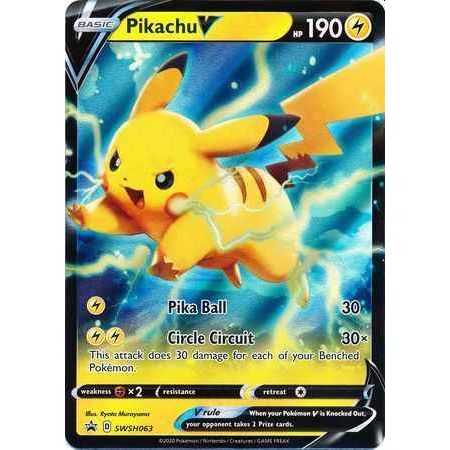 Pokemon kort Sword & Shield Promo Kort - Pikachu V (63) - Pokedexet