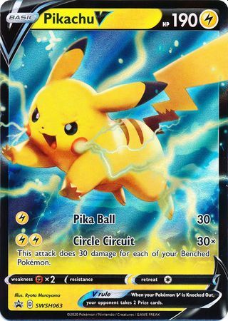 Pokemon Sword & Shield Promo Kort Pikachu V (63)