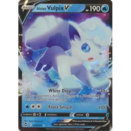 Pokemon kort Sword & Shield Silver Tempest - Alolan Vulpix V (33/195) - Pokedexet