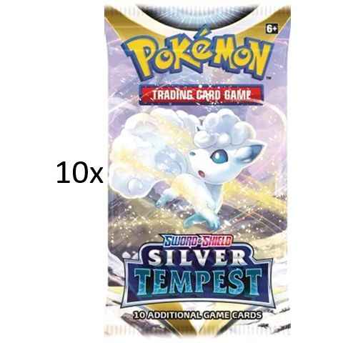 10x Pokemon Booster Packs - Sword & Shield Silver Tempest - Pokedexet