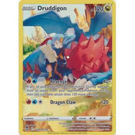 Pokemon kort Sword & Shield Silver Tempest - Druddigon (TG09/TG30) - Pokedexet