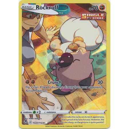 Pokemon kort Sword & Shield Silver Tempest - Rockruff (TG07/TG30) - Pokedexet