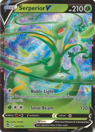 Pokemon Sword & Shield Silver Tempest Serperior V (7/195)
