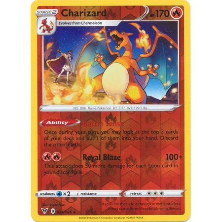 Pokemon kort Sword & Shield Vivid Voltage - Charizard Reverse Holofoil (25/185) - Pokedexet