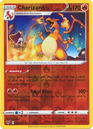 Pokemon Sword & Shield Vivid Voltage Charizard Reverse Holofoil (25/185)