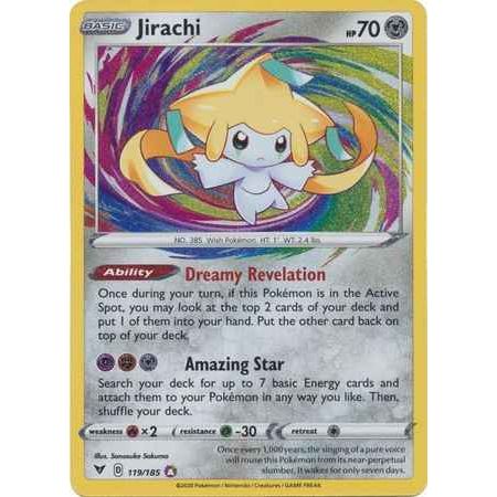 Pokemon kort Sword & Shield Vivid Voltage - Jirachi Amazing Rare (119/185) - Pokedexet