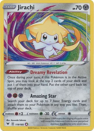 Pokemon Sword & Shield Vivid Voltage Jirachi Amazing Rare (119/185)