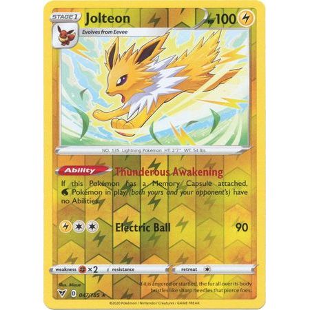 Pokemon kort Sword & Shield Vivid Voltage - Jolteon Reverse Holofoil (47/185) - Pokedexet