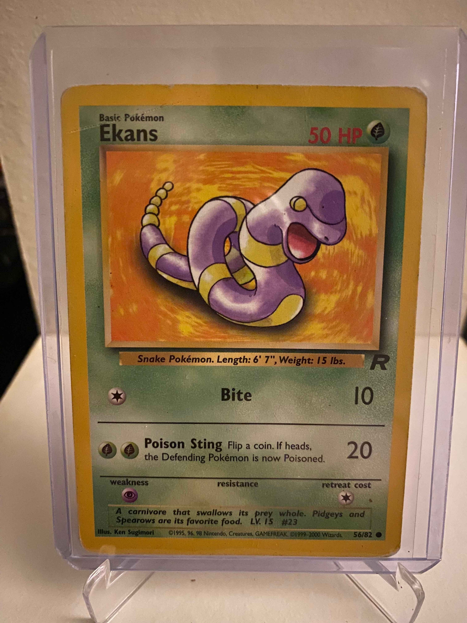 Pokemon kort Team Rocket - Ekans (56/82) - Pokedexet