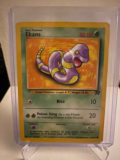 Pokemon kort Team Rocket - Ekans (56/82) - Pokedexet