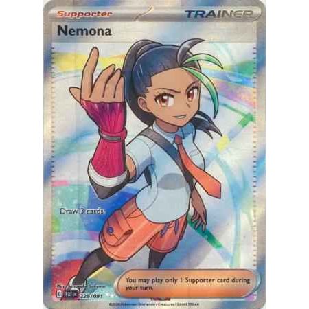 Pokemon kort Scarlet & Violet Paldean Fates - Nemona Full Art Trainer (229/91) - Pokedexet