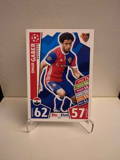 Fodbold kort Topps Match Attax Champions League 2016/2017 - Basel Omar Gaber - Pokedexet