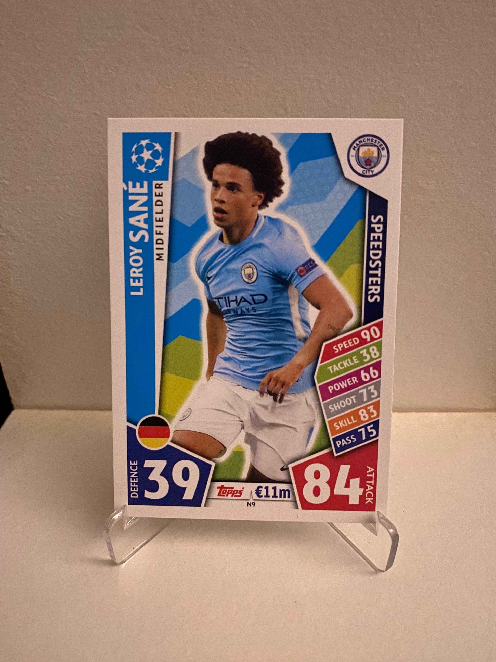 Fodbold kort Topps Match Attax Champions League 2016/2017 - Manchester City Leroy Sane - Pokedexet