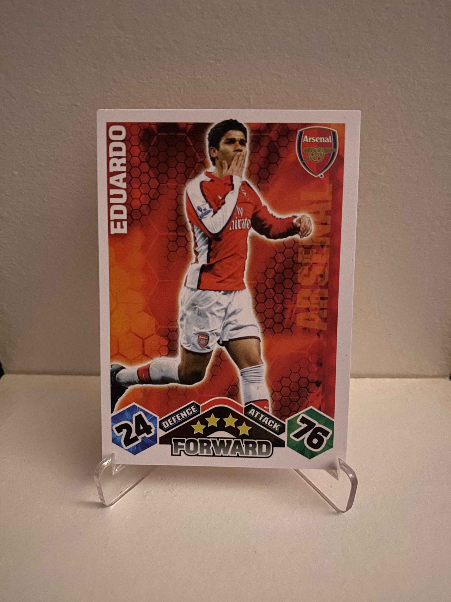 Fodbold kort Topps Match Attax Premier League 2009/2010 - Arsenal Eduardo - Pokedexet