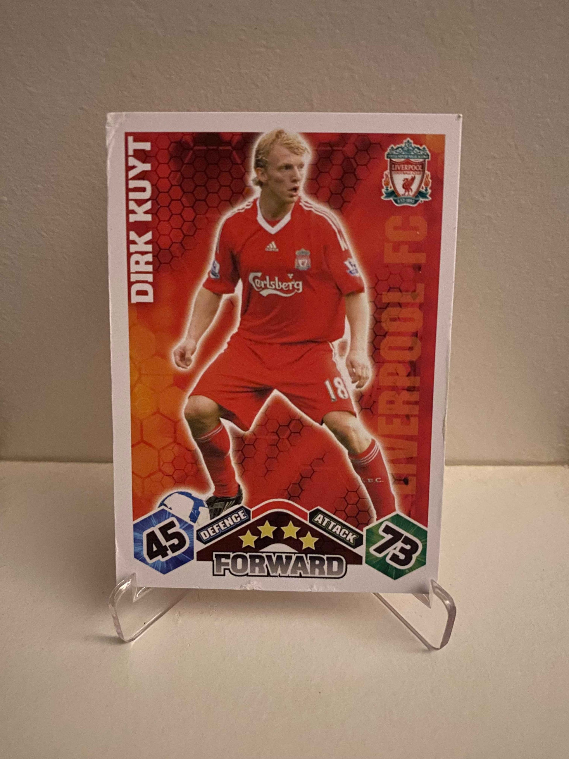 Fodbold kort Topps Match Attax Premier League 2009/2010 - Liverpool Dirk Kuyt - Pokedexet