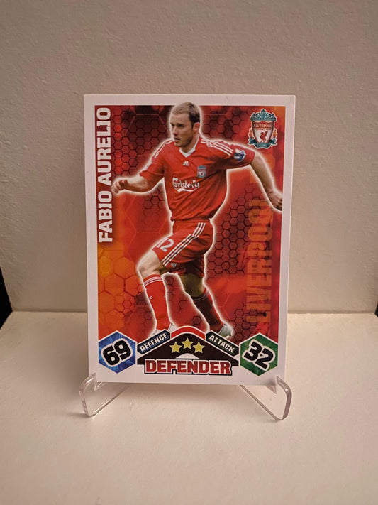 Topps Match Attax Premier League 2009/2010 Liverpool Fabio Aurelio