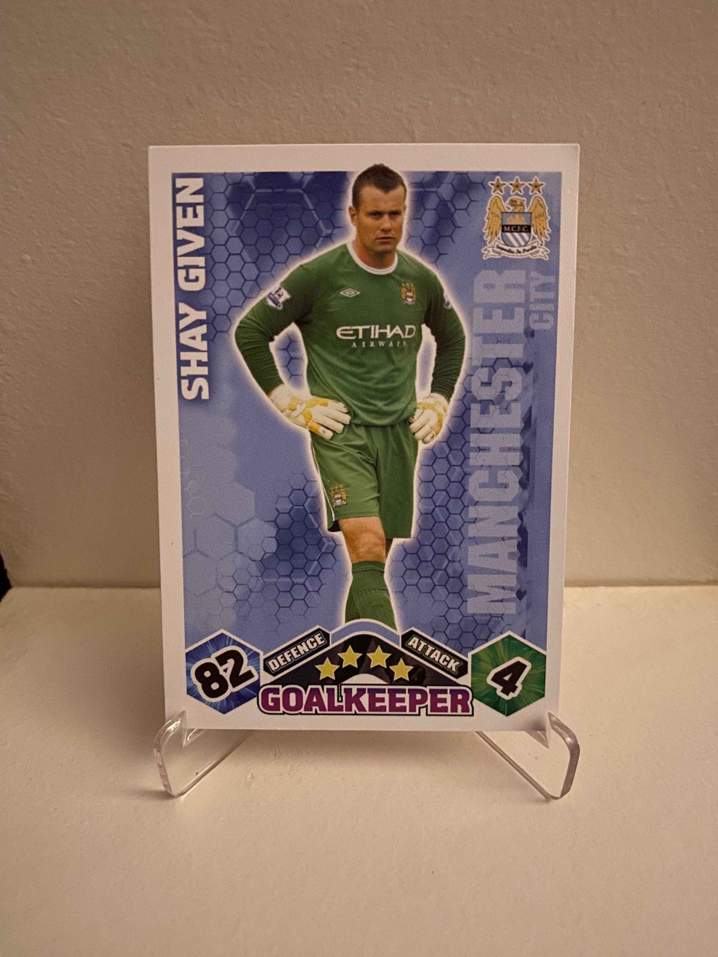 Fodbold kort Topps Match Attax Premier League 2009/2010 - Manchester City Shay Given - Pokedexet