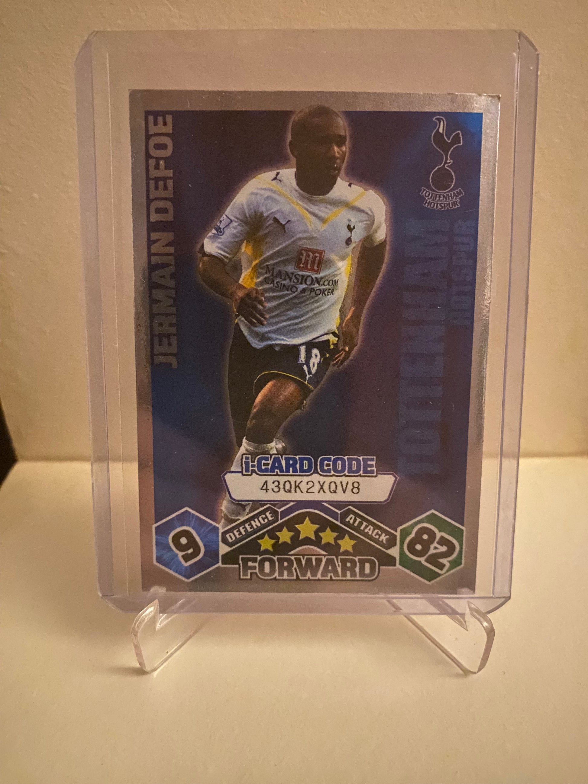 Topps Match Attax Premier League 2009/2010 Tottenham Jermain Defoe Holofoil