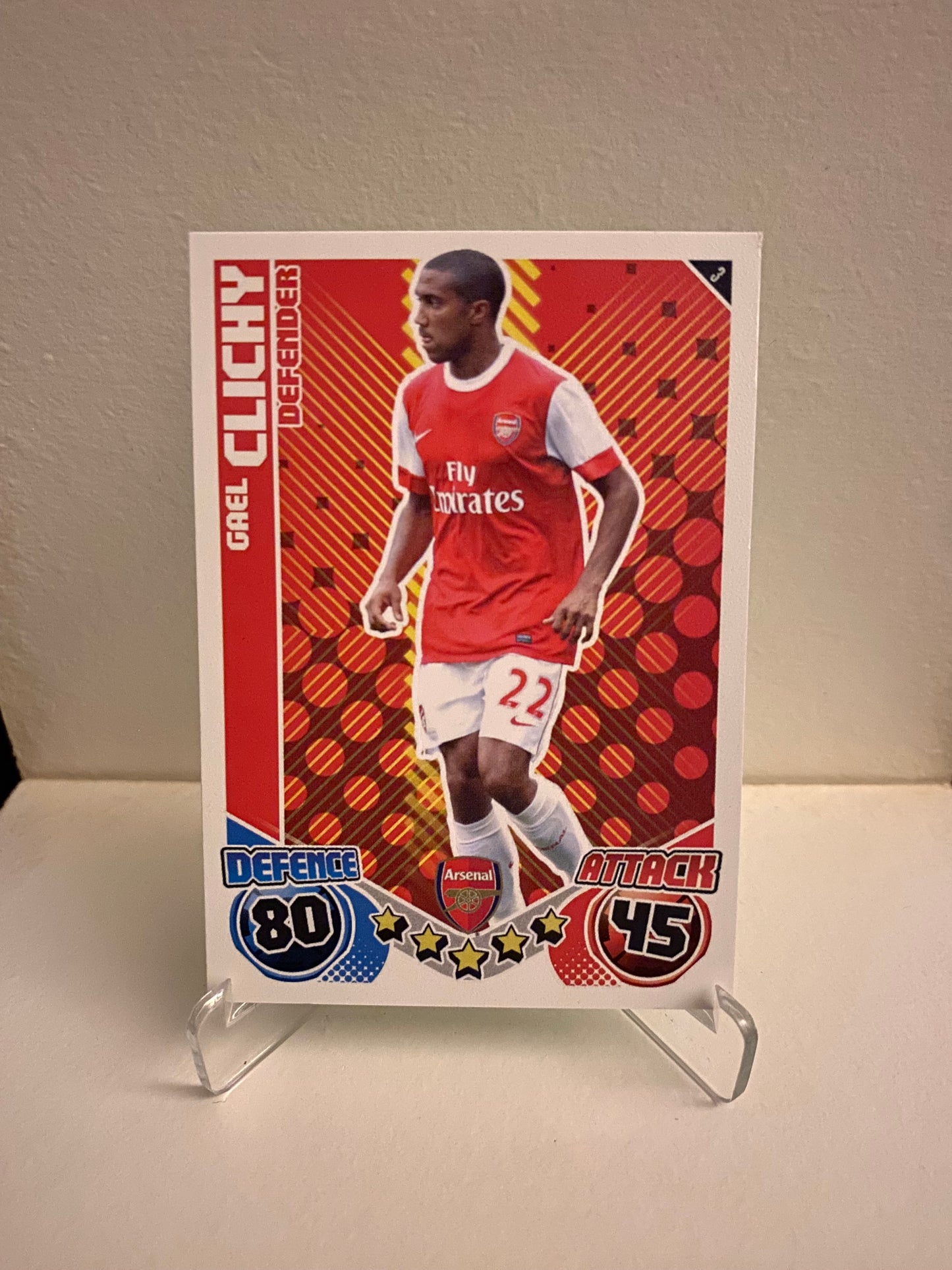 Fodbold kort Topps Match Attax Premier League 2010/2011 - Arsenal Gael Clichy - Pokedexet