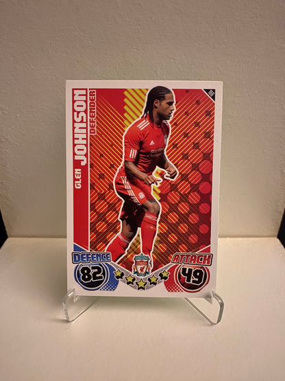 Fodbold kort Topps Match Attax Premier League 2010/2011 - Liverpool Glen Johnson - Pokedexet