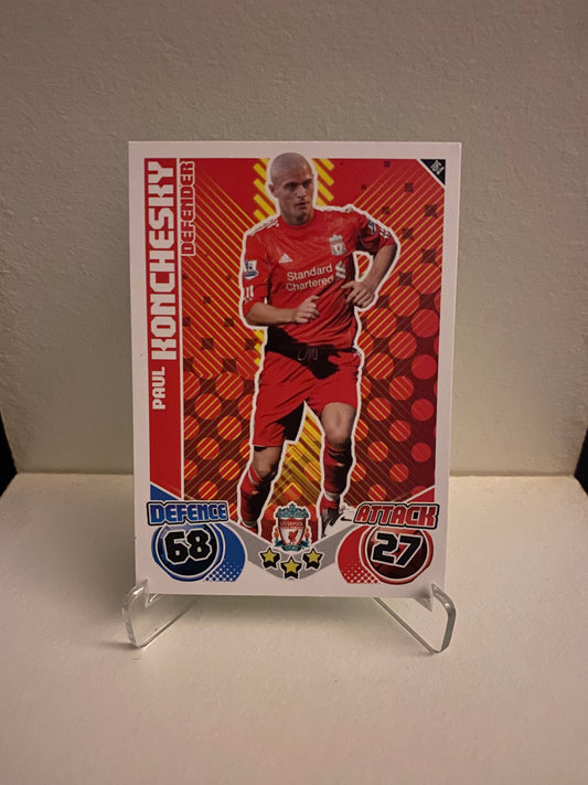 Topps Match Attax Premier League 2010/2011 Liverpool Paul Konchesky