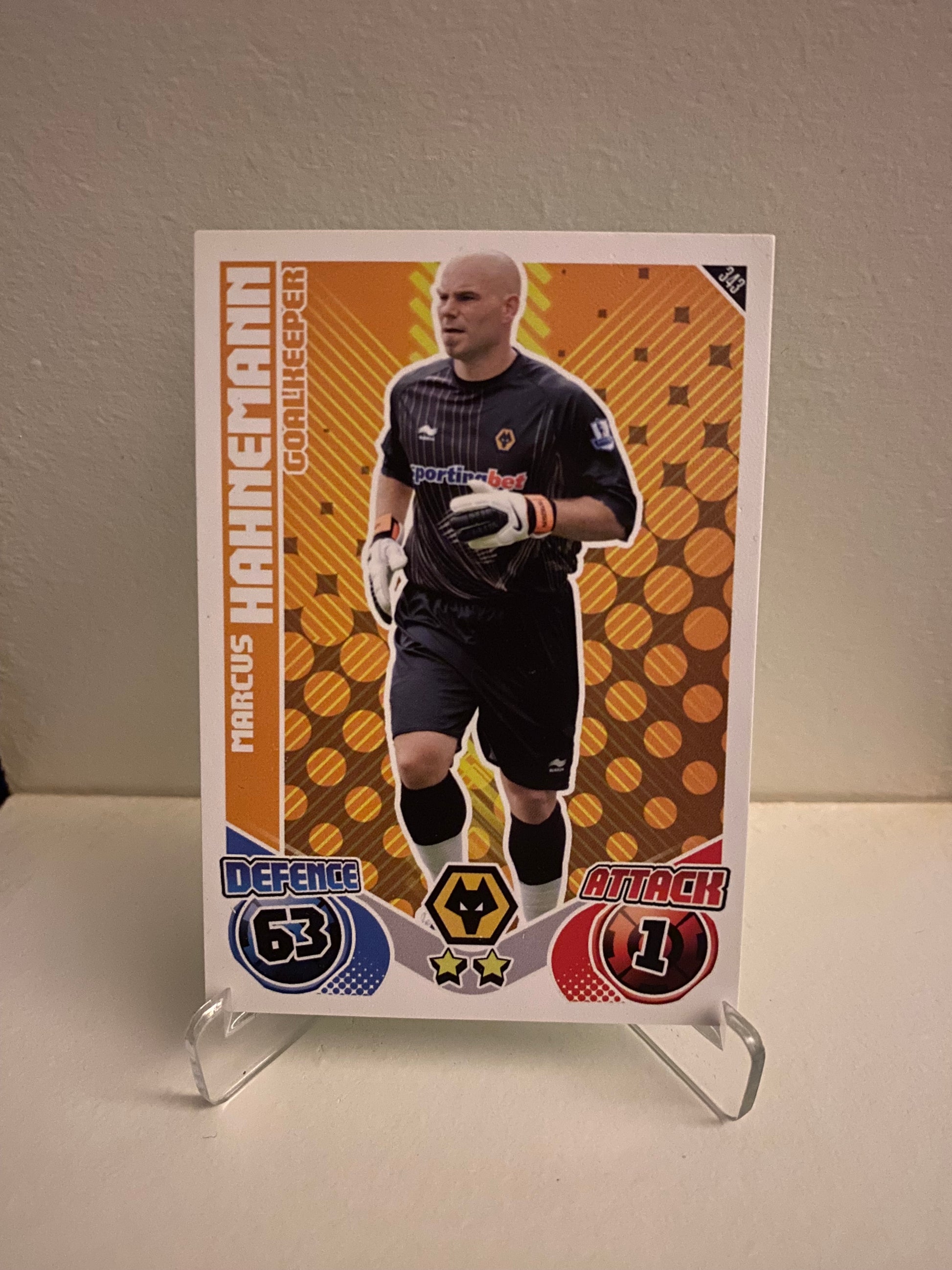 Fodbold kort Topps Match Attax Premier League 2010/2011 - Wolverhampton Marcus Hahnemann - Pokedexet