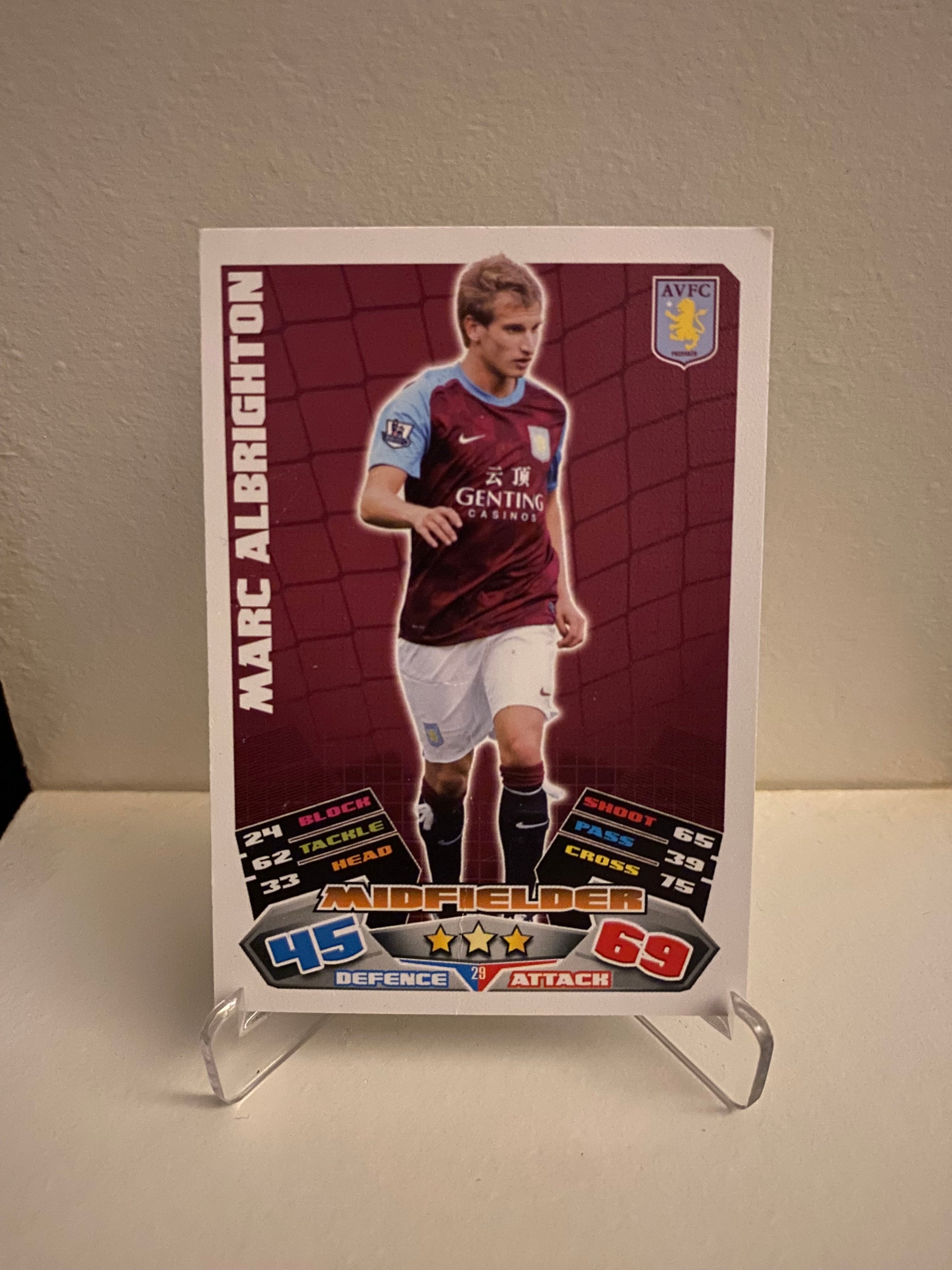 Topps Match Attax Premier League 2011/2012 Aston Villa Marc Albrighton