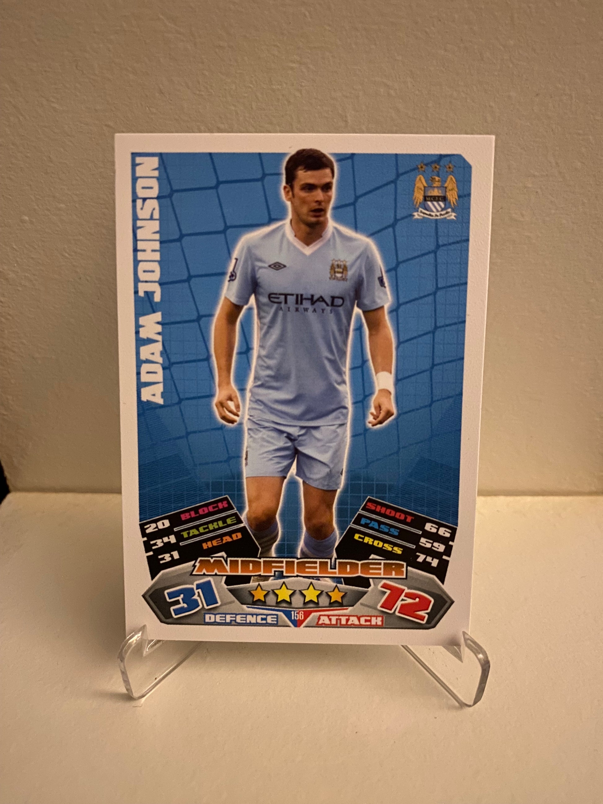 Topps Match Attax Premier League 2011/2012 Manchester City Adam Johnson