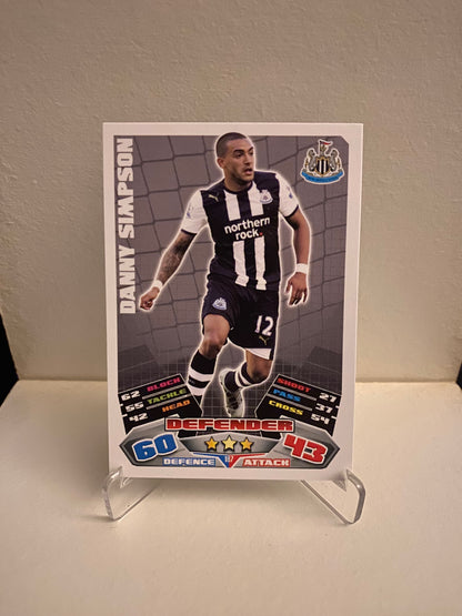 Topps Match Attax Premier League 2011/2012 Newcastle Danny Simpson