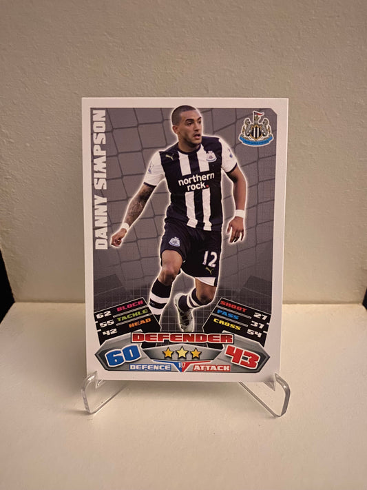 Topps Match Attax Premier League 2011/2012 Newcastle Danny Simpson