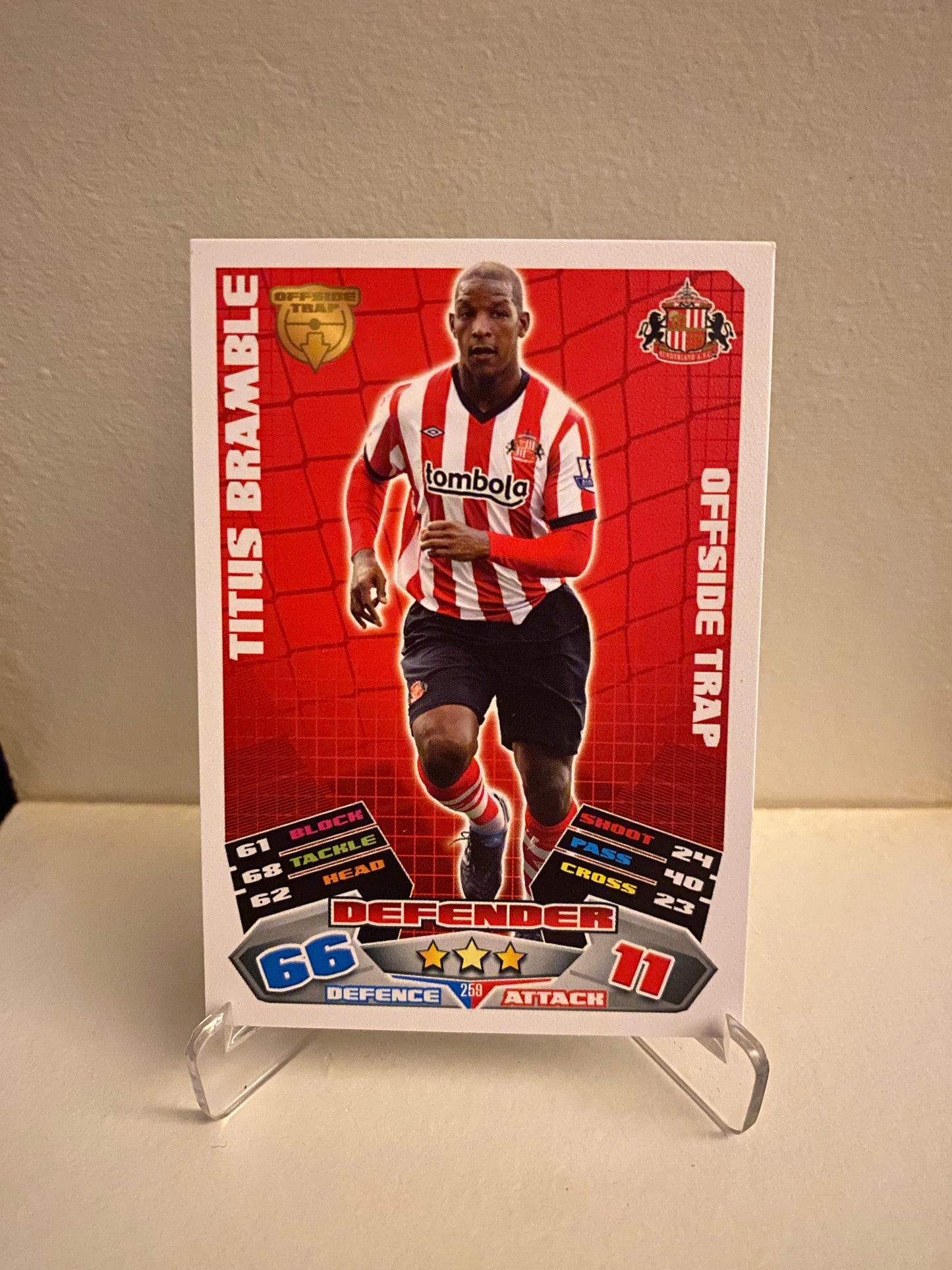 Fodbold kort Topps Match Attax Premier League 2011/2012 - Sunderland Titus Bramble - Pokedexet