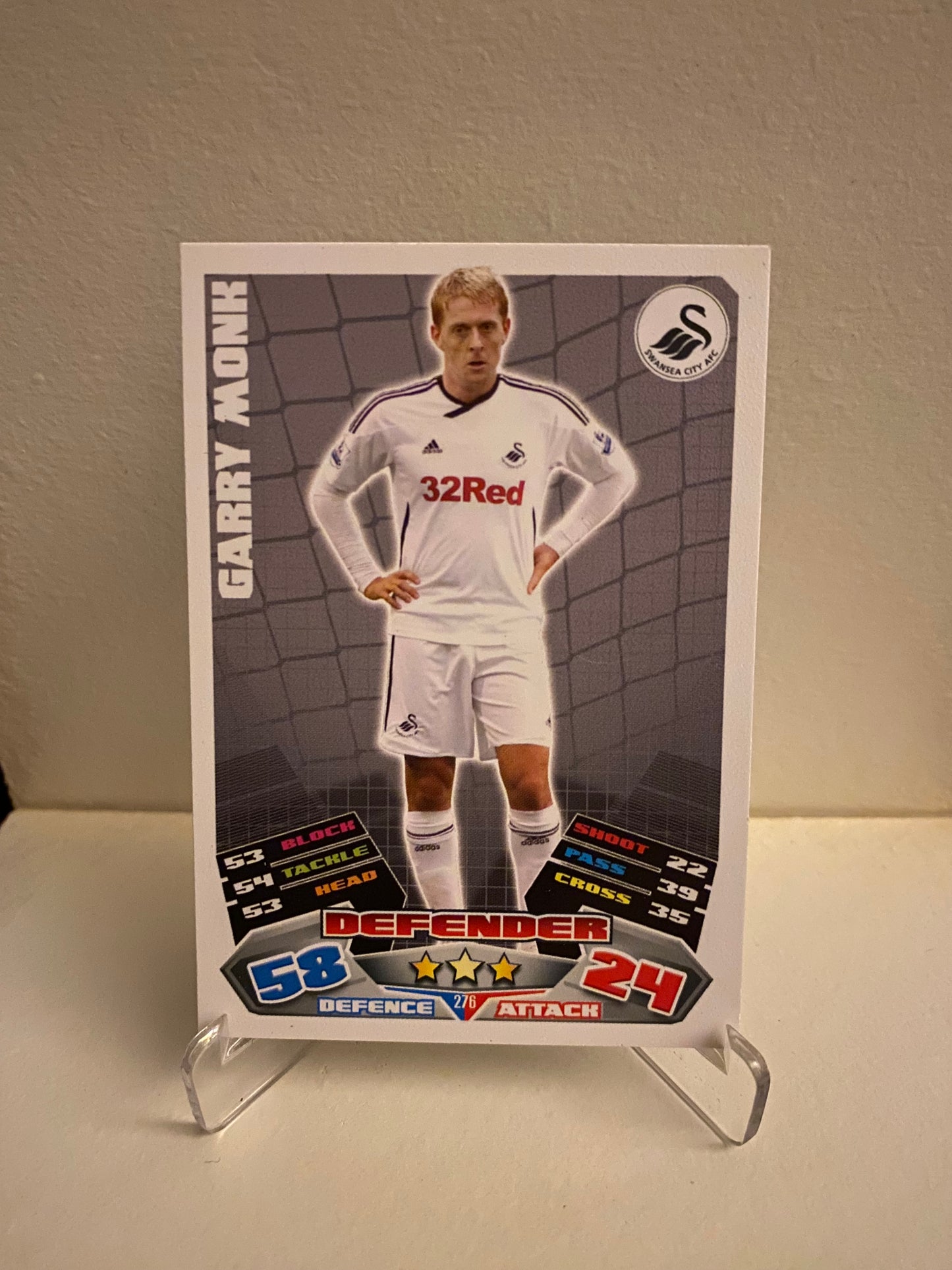 Fodbold kort Topps Match Attax Premier League 2011/2012 - Swansea Garry Monk - Pokedexet