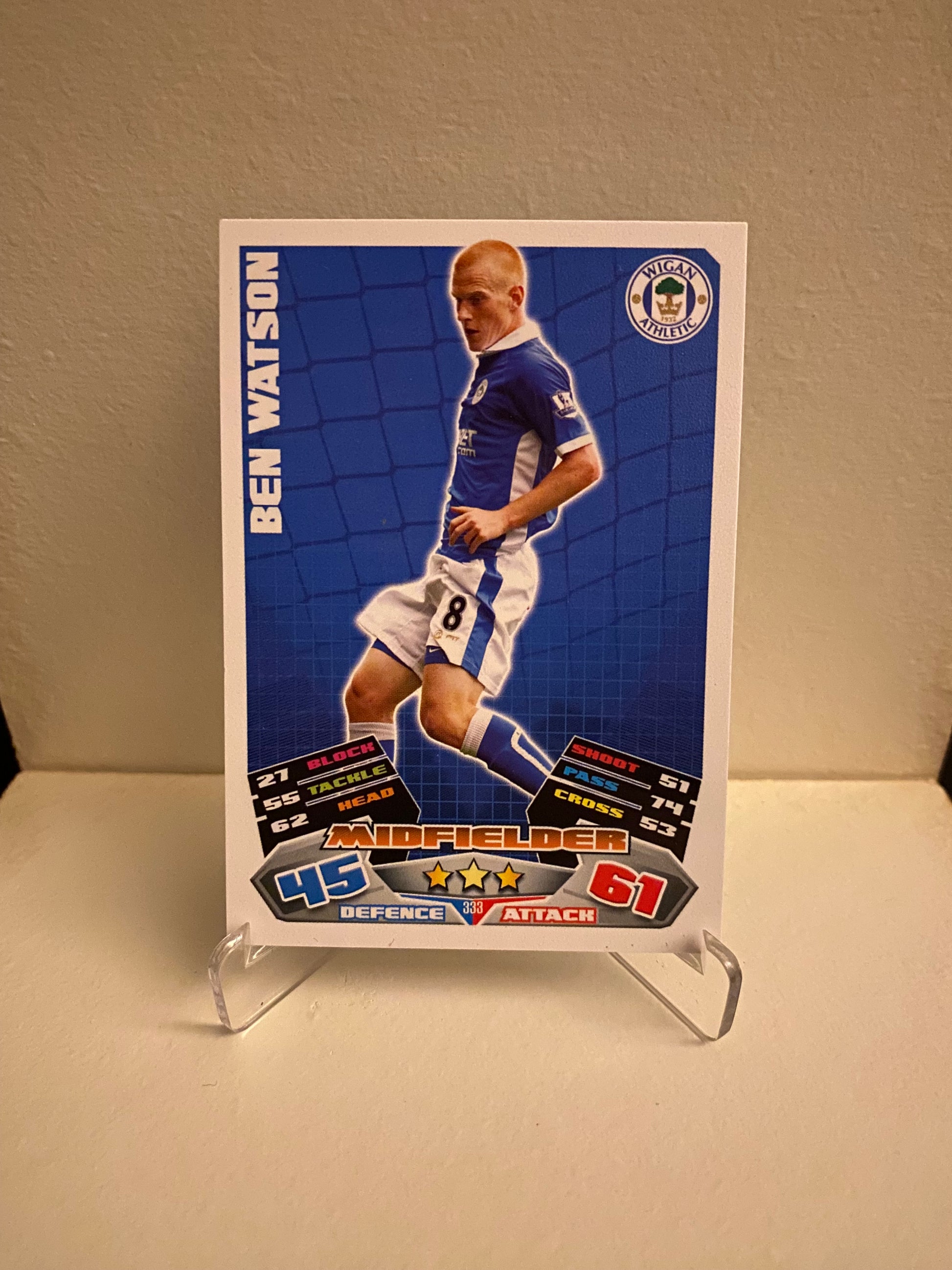 Fodbold kort Topps Match Attax Premier League 2011/2012 - Wigan Ben Watson - Pokedexet